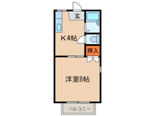 ﾚﾋﾟｭ－ﾄ勝川　１の物件間取画像